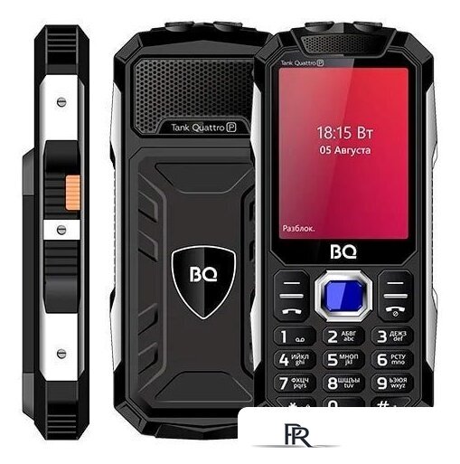 Кнопочный телефон BQ BQ-2817 Tank Quattro Power (черный) - Изображение №2 — Интернет-магазин ПроЗаказ