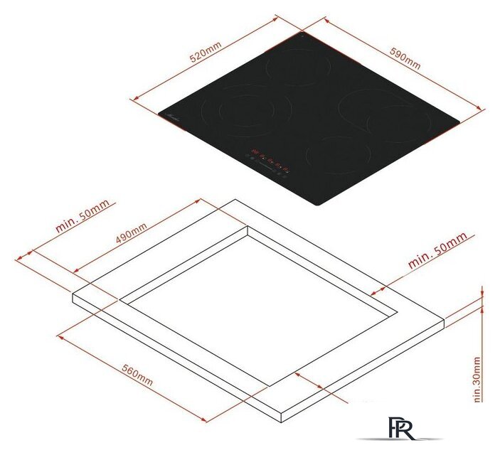 Варочная панель Monsher MHE 6013 - Изображение №5 — Интернет-магазин ПроЗаказ