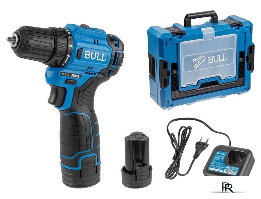 Дрель-шуруповерт Bull SR 1203 1329879 (с 2-мя АКБ, кейс) - Изображение №1 — Интернет-магазин ПроЗаказ