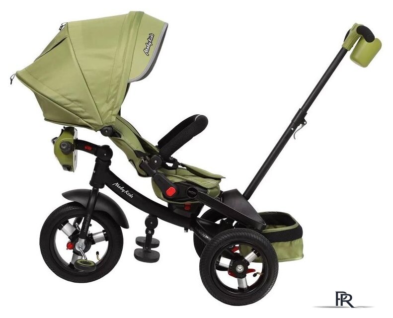 Детский велосипед Moby Kids Leader 360° 12x10 AIR (оливковый) - Изображение №3 — Интернет-магазин ПроЗаказ