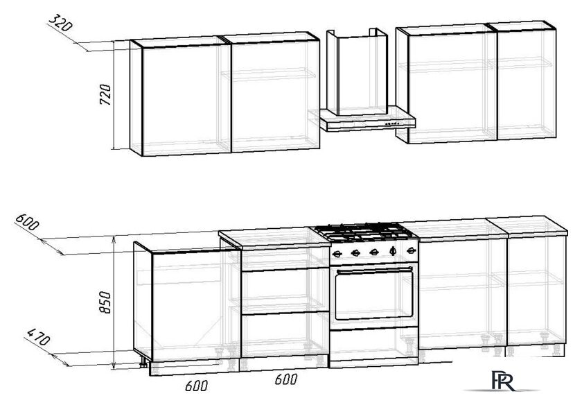 Готовая кухня Интермебель Микс Топ-7 2.2м (белый премиум/дуб крафт золотой/мрамор лацио белый) - Изображение №7 — Интернет-магазин ПроЗаказ