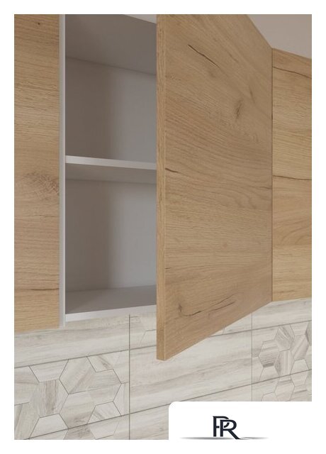 Готовая кухня Интермебель Микс Топ-7 2.2м (белый премиум/дуб крафт золотой/мрамор лацио белый) - Изображение №3 — Интернет-магазин ПроЗаказ