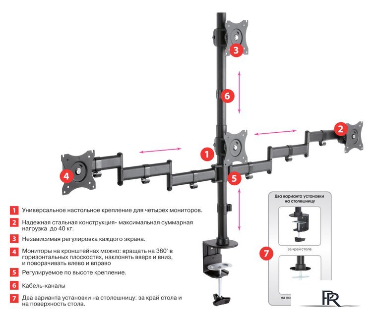Кронштейн для монитора Arm Media LCD-T16 - Изображение №3 — Интернет-магазин ПроЗаказ