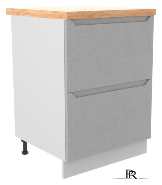 Шкаф напольный ДСВ Тренто СК2 600 (серый/белый) - Изображение №1 — Интернет-магазин ПроЗаказ