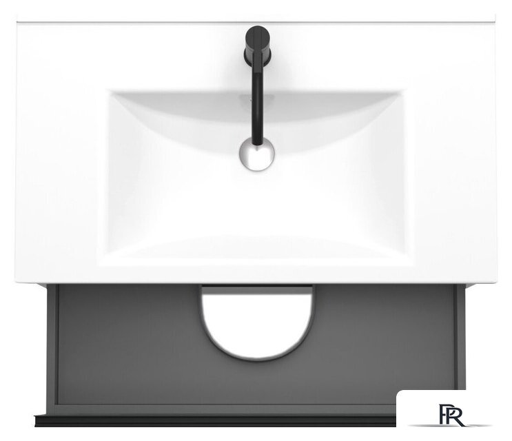  ЗОВ Тумба с умывальником Парма 100 P100LAN0MAMC1B-OL100 (антрацит/аттик) - Изображение №2 — Интернет-магазин ПроЗаказ