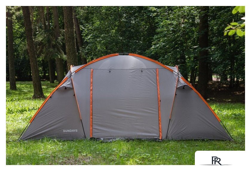 Кемпинговая палатка Sundays ZC-TT020-4P (2+2) (темно-серый/желтый) - Изображение №10 — Интернет-магазин ПроЗаказ