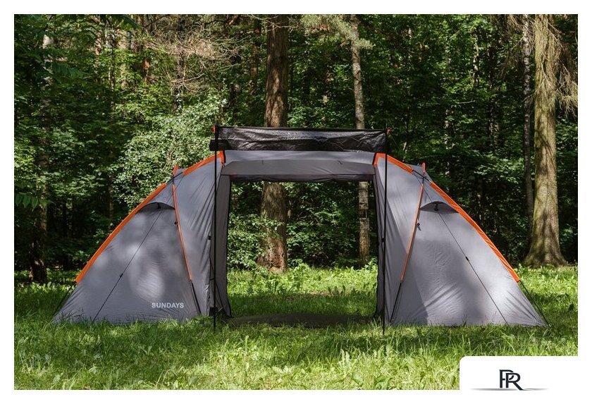 Кемпинговая палатка Sundays ZC-TT020-4P (2+2) (темно-серый/желтый) - Изображение №9 — Интернет-магазин ПроЗаказ