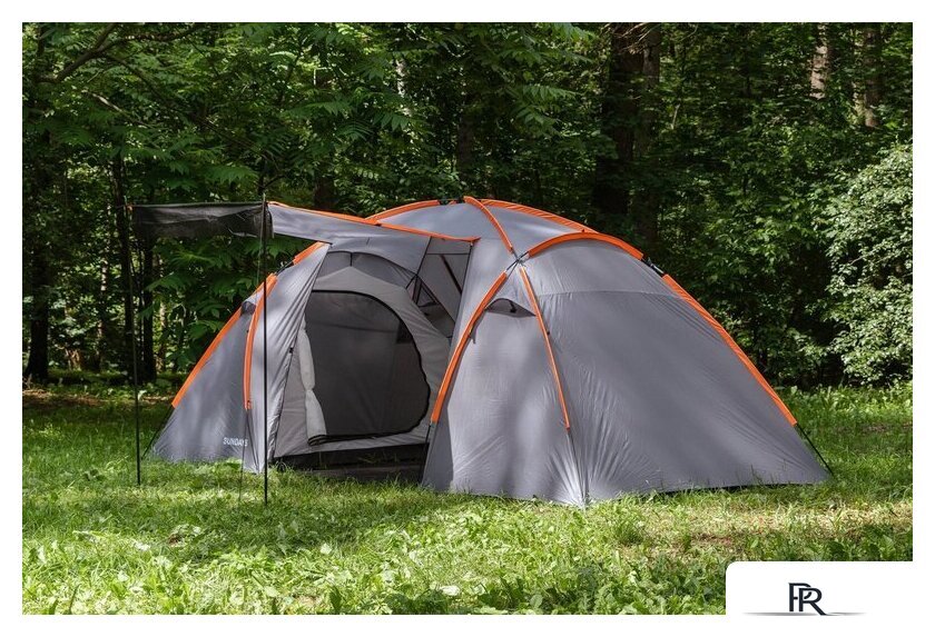 Кемпинговая палатка Sundays ZC-TT020-4P (2+2) (темно-серый/желтый) - Изображение №6 — Интернет-магазин ПроЗаказ