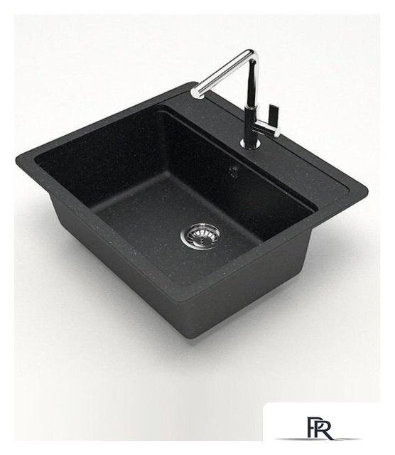 Кухонная мойка Teymi Helmi 57x50 T120107 (черный матовый) - Изображение №2 — Интернет-магазин ПроЗаказ