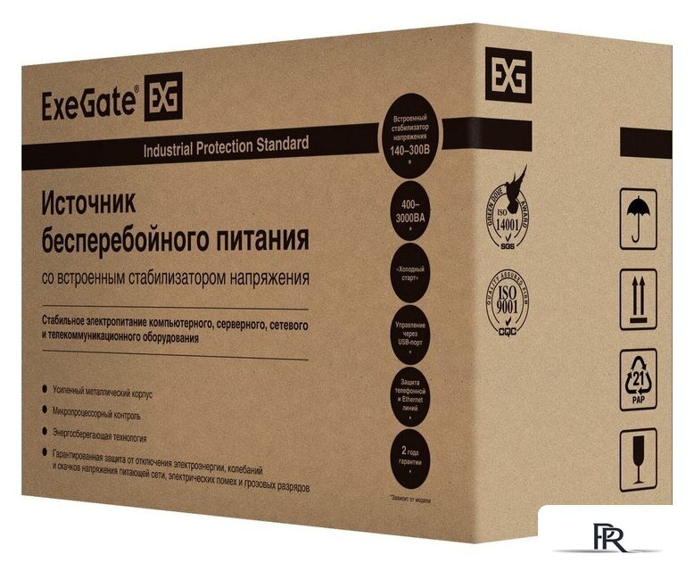 Источник бесперебойного питания ExeGate SpecialPro UNB-400.LED.AVR.C13.RJ - Изображение №4 — Интернет-магазин ПроЗаказ
