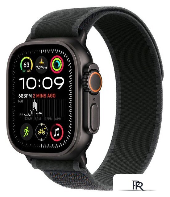 Умные часы Apple Watch Ultra 2 LTE 49 мм (титановый корпус, черный/черный, нейлоновый ремешок M/L) - Изображение №1 — Интернет-магазин ПроЗаказ