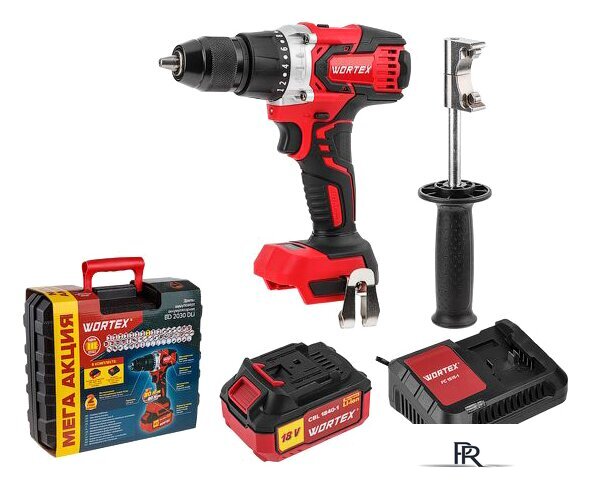 Дрель-шуруповерт Wortex BD 2030 Dli 0329280 (с 1-м АКБ, кейс) - Изображение №1 — Интернет-магазин ПроЗаказ