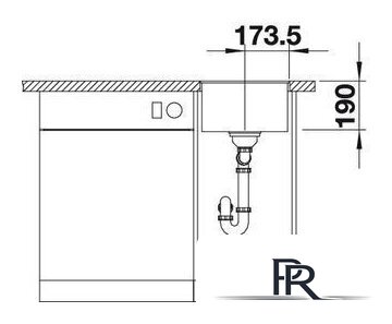 Кухонная мойка Blanco Subline 320-F (белый) - Изображение №3 — Интернет-магазин ПроЗаказ