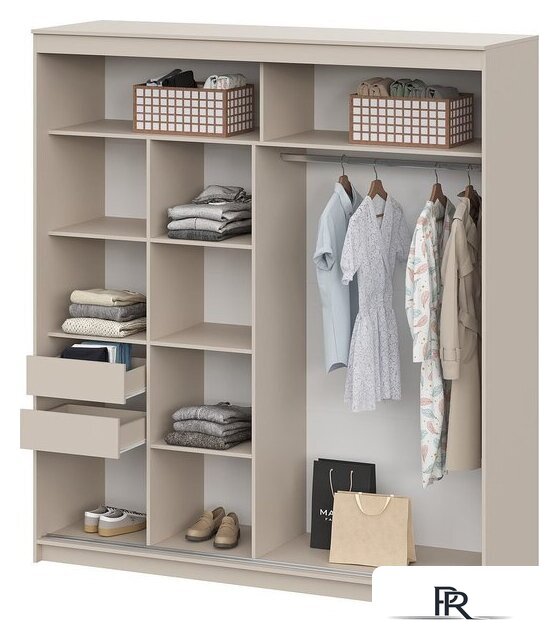 Шкаф-купе NN мебель К ШКП 3 2.0 Макс (меланж) - Изображение №2 — Интернет-магазин ПроЗаказ