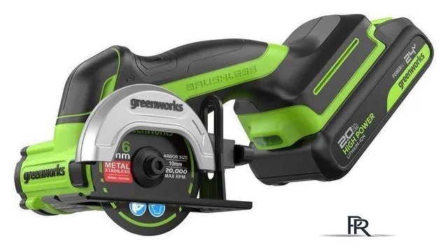 Угловая шлифмашина Greenworks GD24UCS 3402007CUA (с 1-им АКБ) - Изображение №3 — Интернет-магазин ПроЗаказ