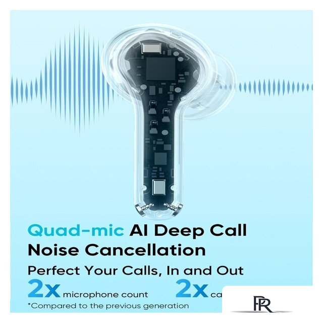 Наушники Realme Buds T200x (голубой) - Изображение №4 — Интернет-магазин ПроЗаказ