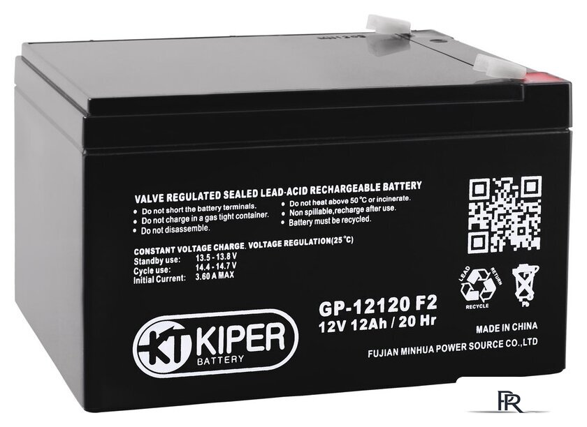 Аккумулятор для ИБП Kiper GP-12120 F2 (12В/12 А·ч) - Изображение №1 — Интернет-магазин ПроЗаказ