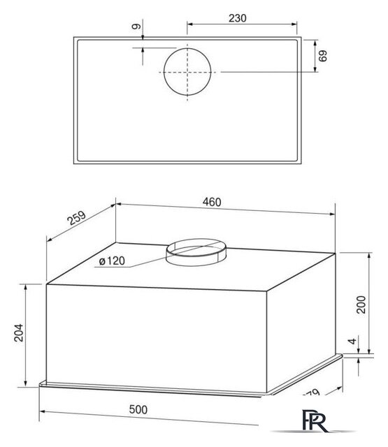 Кухонная вытяжка Krona Arven 500 PB V2 (черный) - Изображение №11 — Интернет-магазин ПроЗаказ