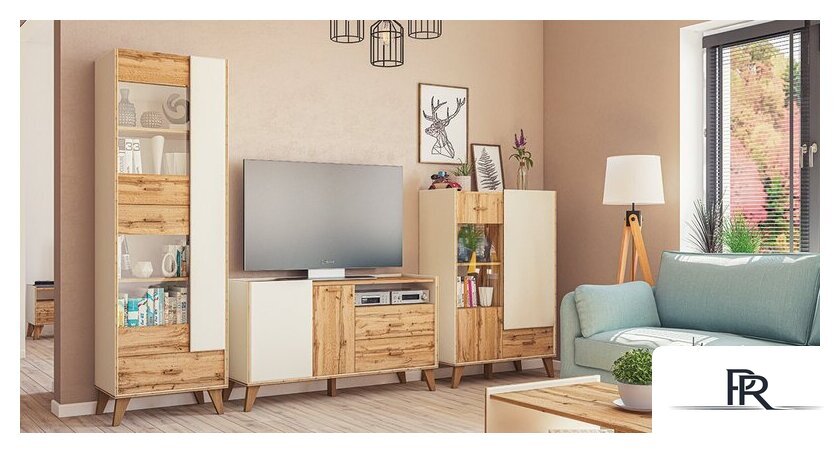 Тумба Неман мебель Сканди МН-036-02 (дуб вотан-белый) - Изображение №8 — Интернет-магазин ПроЗаказ