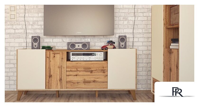 Тумба Неман мебель Сканди МН-036-02 (дуб вотан-белый) - Изображение №5 — Интернет-магазин ПроЗаказ