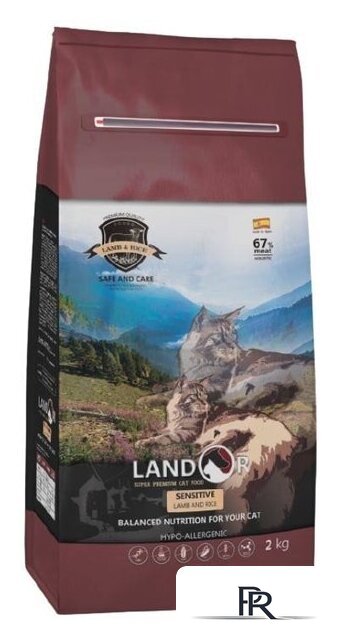 Сухой корм для кошек Landor Sensitive Cat Lamb with Rice 10 кг - Изображение №1 — Интернет-магазин ПроЗаказ