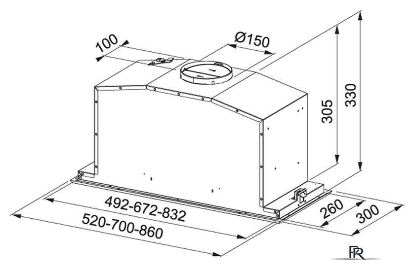 Кухонная вытяжка Franke Inca Lux FBI 537 XS/BK 305.0528.070 - Изображение №2 — Интернет-магазин ПроЗаказ