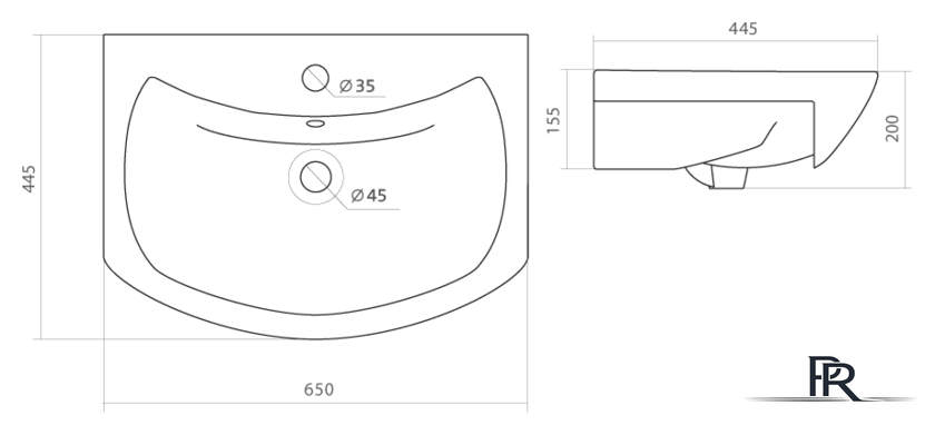 Умывальник Santek Балтика-65 65x44.5 (1.WH20.7.775) - Изображение №2 — Интернет-магазин ПроЗаказ