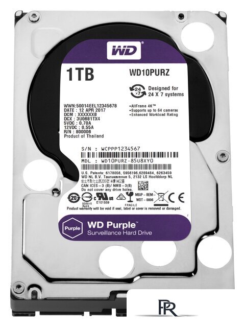 Жесткий диск WD Purple 1TB [WD10PURZ] - Изображение №1 — Интернет-магазин ПроЗаказ