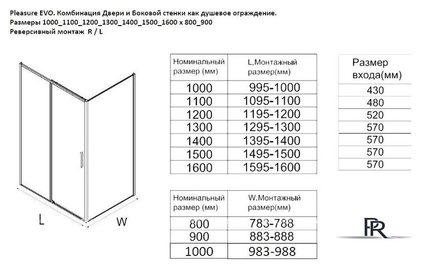 Душевая стенка Aquanet Pleasure Evo 90 AE65-F90-BT (черный анодированный) - Изображение №3 — Интернет-магазин ПроЗаказ