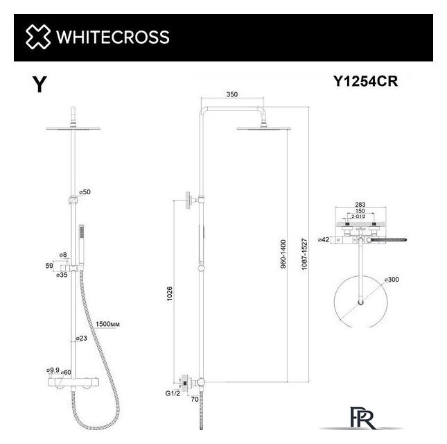 Душевая система  Whitecross Y1254GL (золото) - Изображение №3 — Интернет-магазин ПроЗаказ