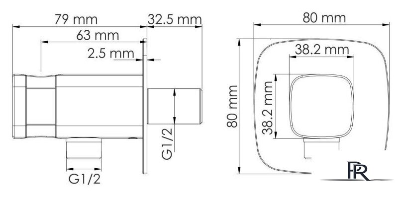 Держатель душевой лейки с подключением Wasserkraft A328 - Изображение №2 — Интернет-магазин ПроЗаказ