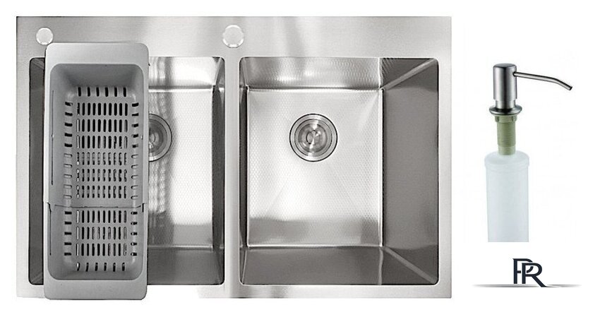 Кухонная мойка Stellar Decor S7850-2S-D (сатин) - Изображение №1 — Интернет-магазин ПроЗаказ