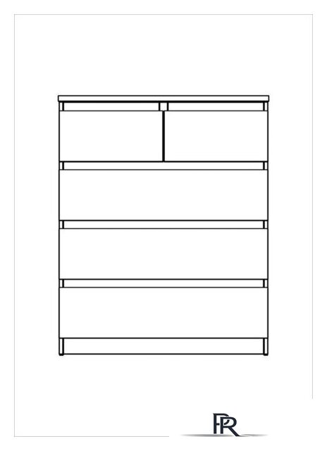 Комод Mio Tesoro Мальта 5 ящиков 80x99 2.05.02.080.1 (белый) - Изображение №4 — Интернет-магазин ПроЗаказ