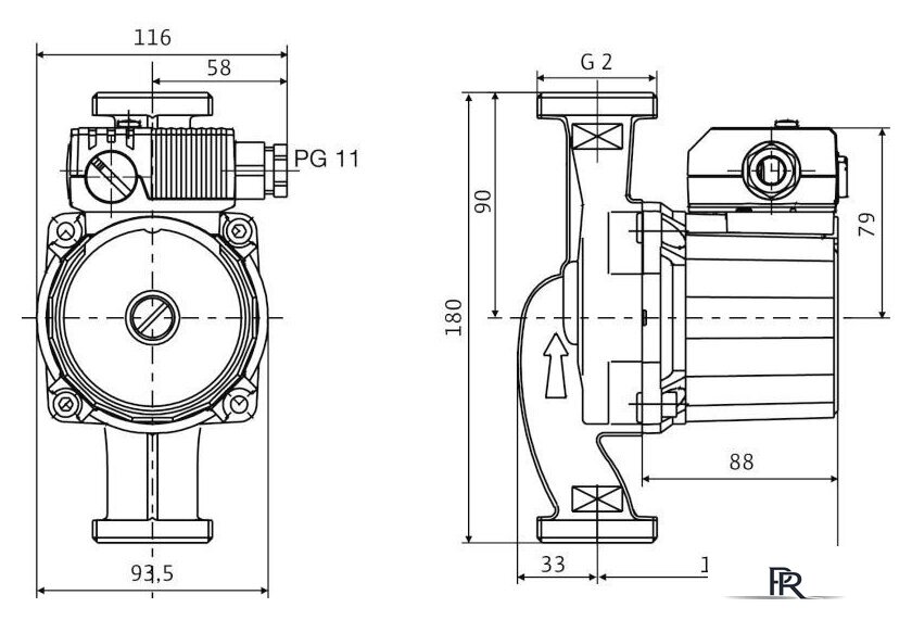 Циркуляционный насос Wilo Star-RS 30/8 - Изображение №2 — Интернет-магазин ПроЗаказ