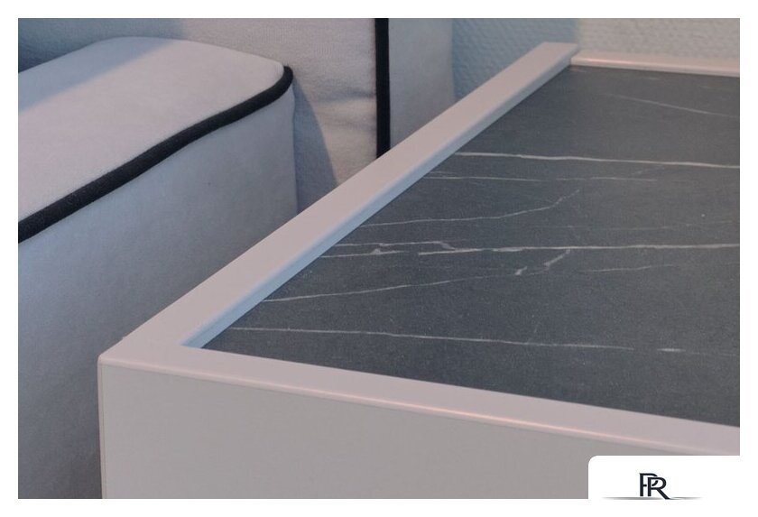 Тумба Ангстрем Милагро спальня МИ-300.10 (Д1, кашемир серый/камень пьетра/черный графит) - Изображение №9 — Интернет-магазин ПроЗаказ