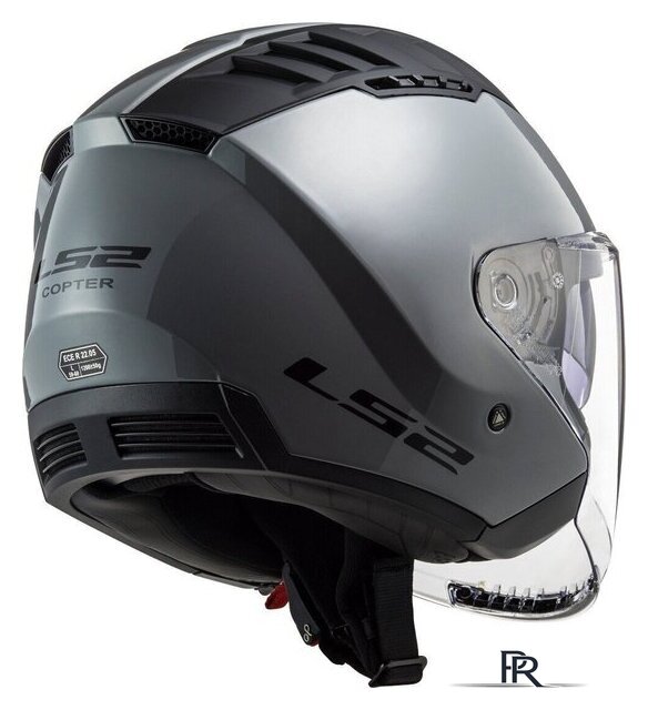 Мотошлем LS2 OF600 Copter 2 (S, серый матовый) - Изображение №8 — Интернет-магазин ПроЗаказ