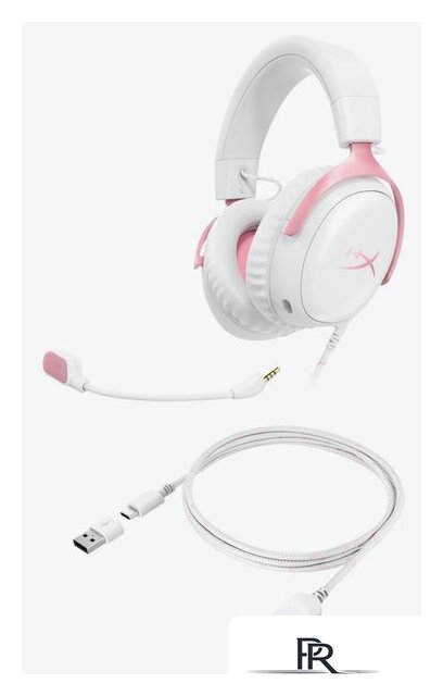 Наушники HyperX Cloud III (белый/розовый) - Изображение №7 — Интернет-магазин ПроЗаказ