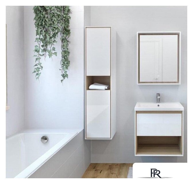  Cersanit Шкаф-полупенал Louna SP-SL-LOU/Wh - Изображение №1 — Интернет-магазин ПроЗаказ