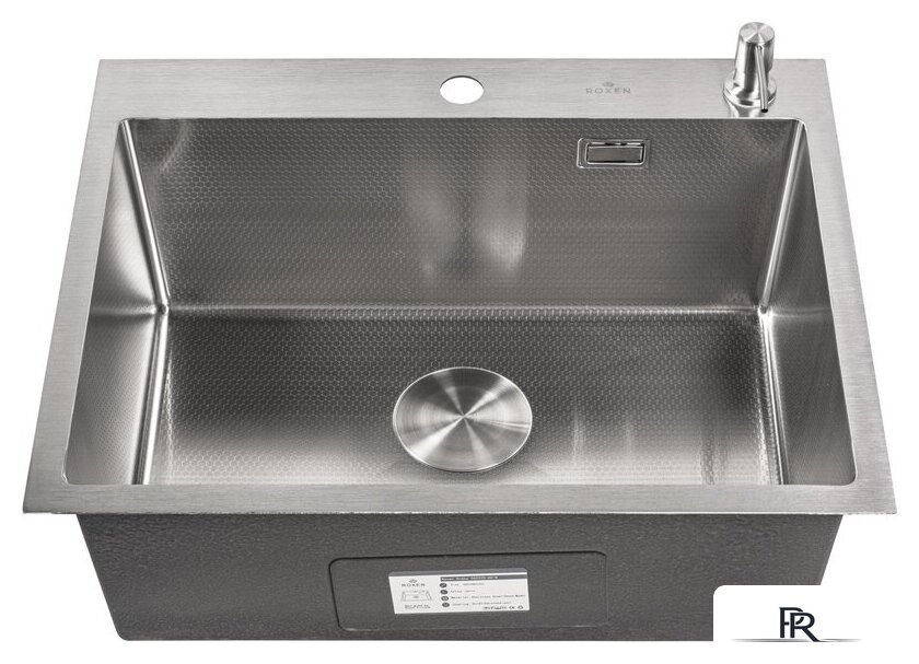 Кухонная мойка Roxen Snake 560220-60-S сатин/текстурная поверхность (с коландером и дозатором) - Изображение №10 — Интернет-магазин ПроЗаказ