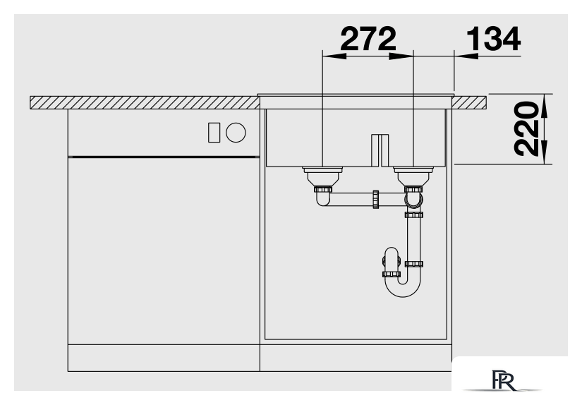 Кухонная мойка Blanco Pleon 6 Split (серый беж) [521696] - Изображение №4 — Интернет-магазин ПроЗаказ