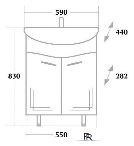  Onika Тумба под умывальник Лада 60.11 (белый) [106002] - Изображение №4 — Интернет-магазин ПроЗаказ