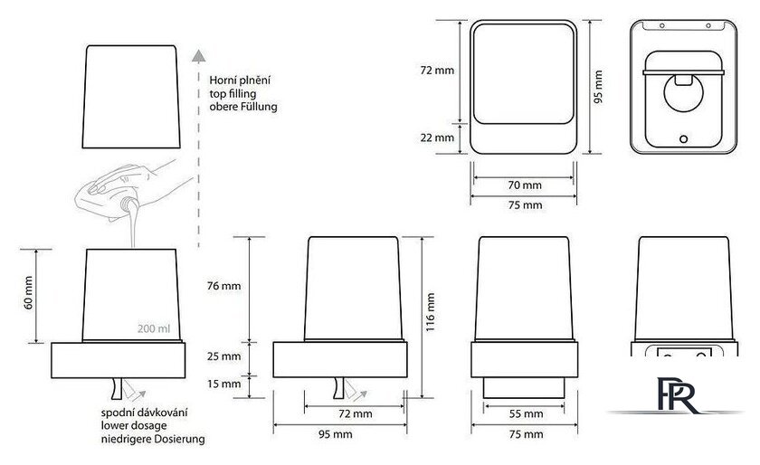 Дозатор для жидкого мыла Bemeta Nero 139309310 - Изображение №2 — Интернет-магазин ПроЗаказ