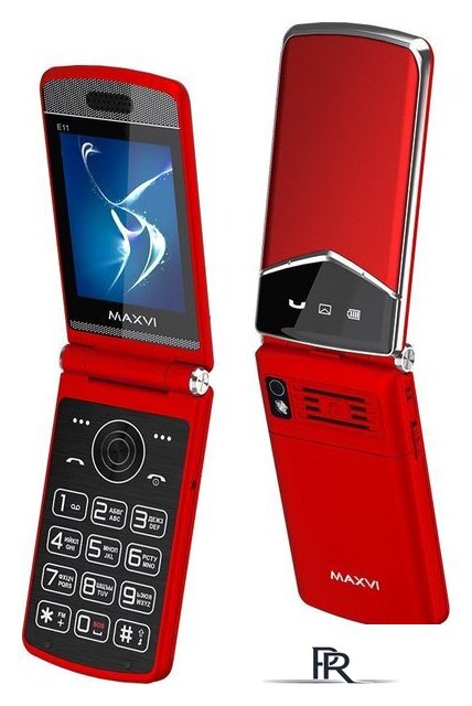 Кнопочный телефон Maxvi E11 (красный) - Изображение №1 — Интернет-магазин ПроЗаказ
