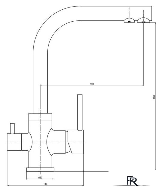 Смеситель Lauter Ellipse 21AM331-401 - Изображение №2 — Интернет-магазин ПроЗаказ