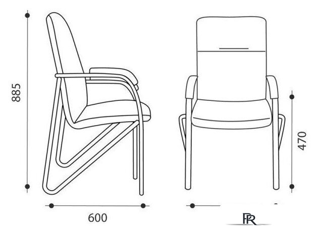 Офисный стул Helmi Самба HL-F03 344614 (металл алюминий/экокожа/бежевый/бук BOX2) - Изображение №3 — Интернет-магазин ПроЗаказ