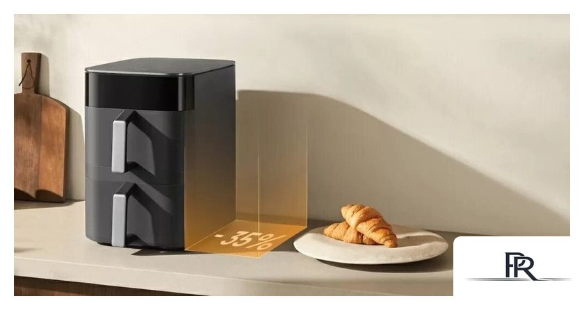 Аэрогриль (аэрофритюрница) Xiaomi Smart Double Stack Air Fryer 12L MAF-DS1201 (евровилка, черный) - Изображение №6 — Интернет-магазин ПроЗаказ