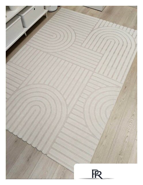Ковер для жилой комнаты Radjab Carpet Сканди Сизаль Прямоугольник 10946A 12200RK (2x2.9, Krem/Krem) - Изображение №3 — Интернет-магазин ПроЗаказ
