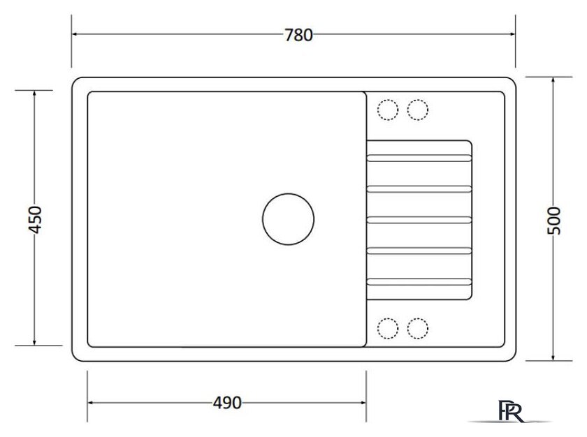 Кухонная мойка ZorG Dello 78 (черный оникс) - Изображение №4 — Интернет-магазин ПроЗаказ
