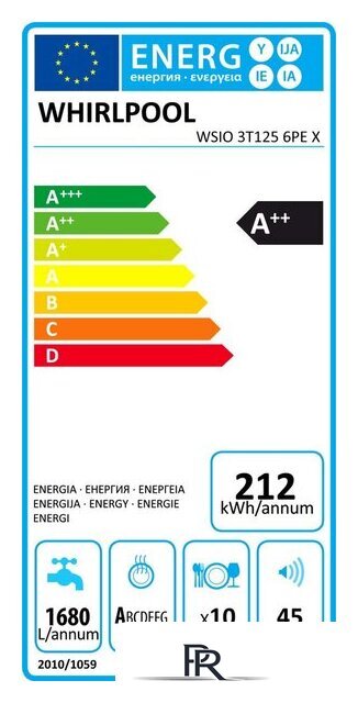 Встраиваемая посудомоечная машина Whirlpool WSIO 3T125 6PE X - Изображение №4 — Интернет-магазин ПроЗаказ