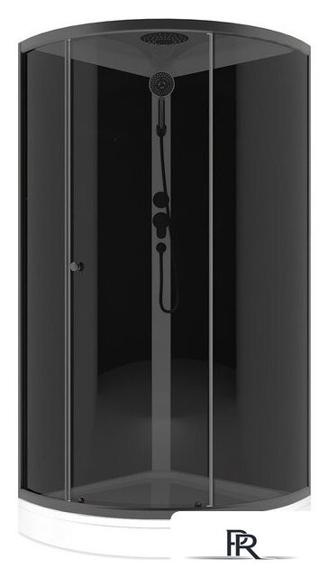 Душевая кабина Domani-Spa Simple 99 90x90 DS01Sm99LBT00.Gt-V1.2-Black - Изображение №1 — Интернет-магазин ПроЗаказ